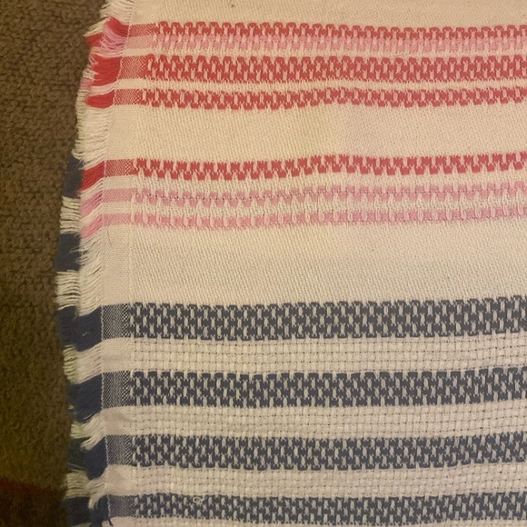 J. Jill Colorful Fringed Throw/Picnic Blanket, Size 4’ x 6’ - Picture 3 of 7